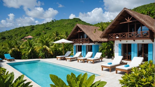 Gîtes confortables en Guadeloupe avec piscine et vue panoramique